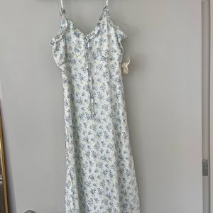 Floral statin slip dress